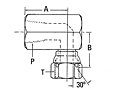 2244 Female Pipe to Female JIC Swivel Elbow